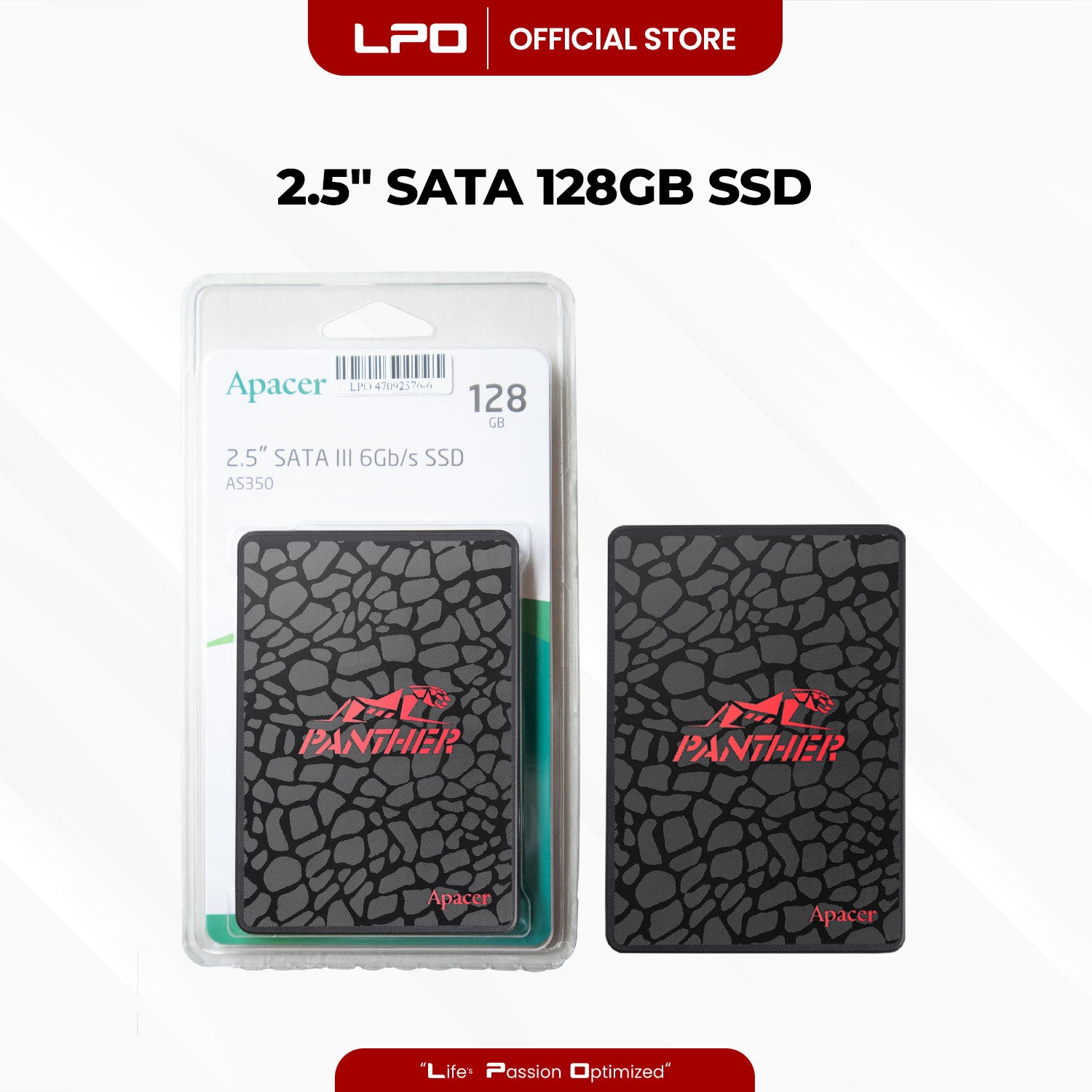 Apacer AS350 Panther 128GB SATA III Internal SSD (AP128GAS350