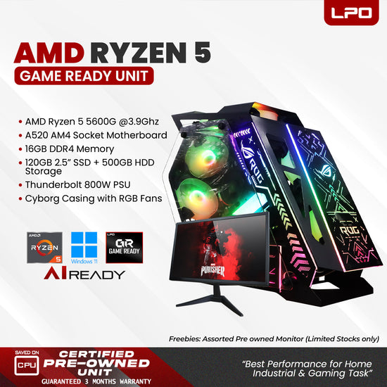 Pre owned AMD Ryzen 5 Game Ready Unit Cyborg ROG
