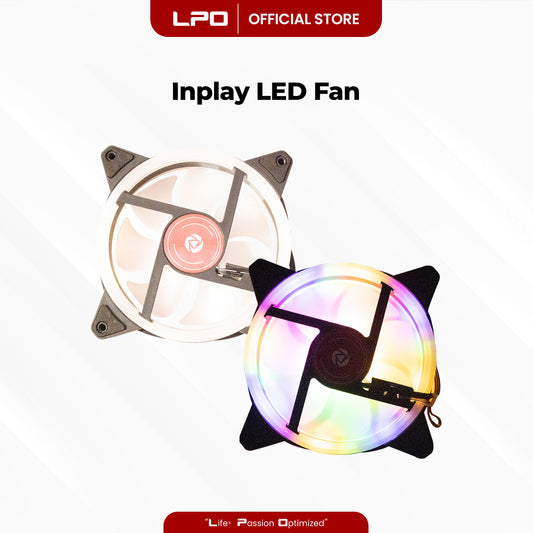 Inplay Led Fan Rainbow Color 12cm For Computer PC Case