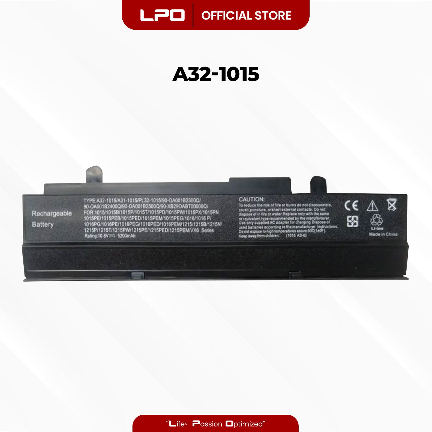 Laptop Battery A32-1015	Asus Eee PC 1015,Asus Eee PC 1015B,Asus Eee PC 1015P