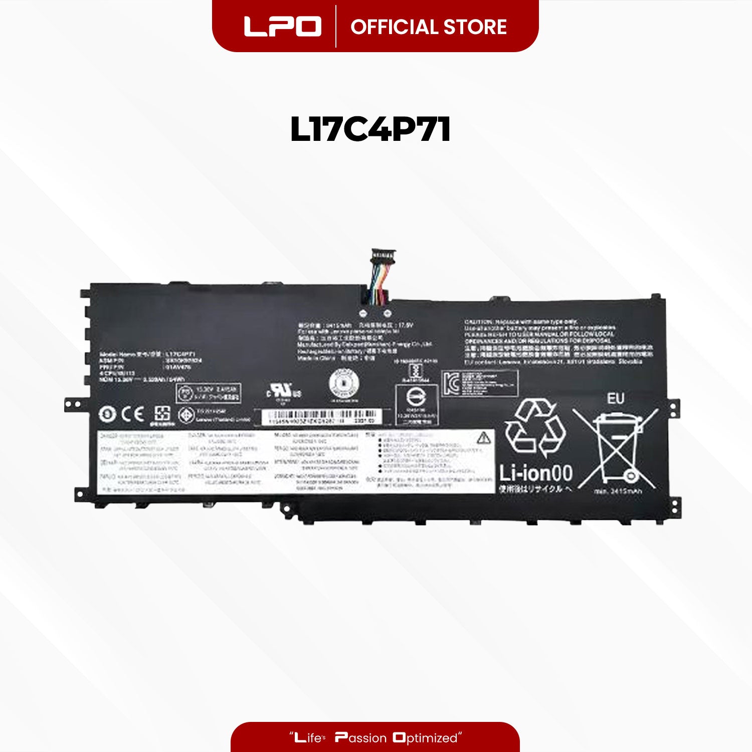 Laptop Battery L17C4P71 Compatible with Lenovo X1 Yoga 3rd Gen 2018 Series L17C4P71 L17M4P71 01AV474 01AV475