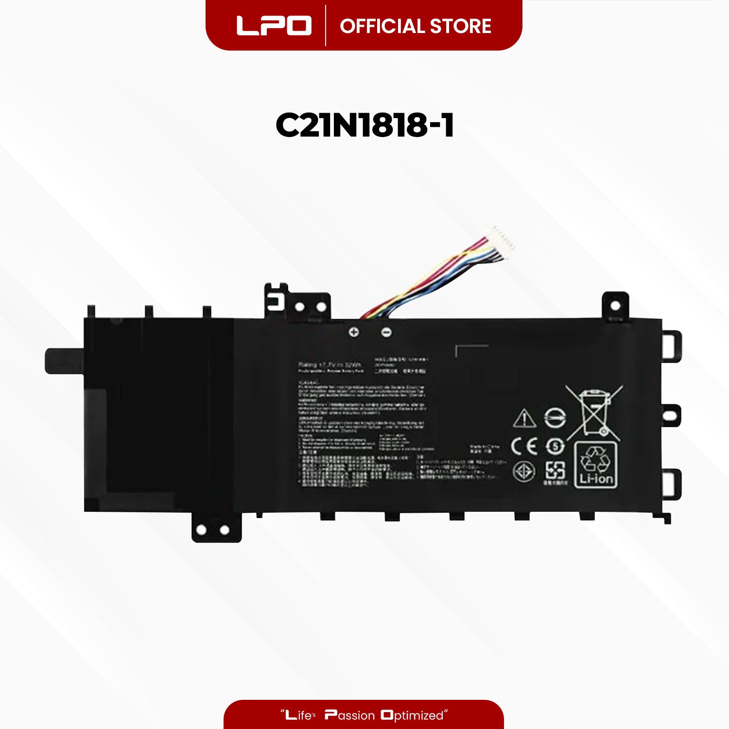 Laptop Battery C21N1818-1 Compatible with ASUS VivoBook 15 F512FA F512DA X512JA F512FB F512FJ F512FL F512UA X512FJ X512FL X512JF X512JP X512DK R564JA S512DK S512FA Series