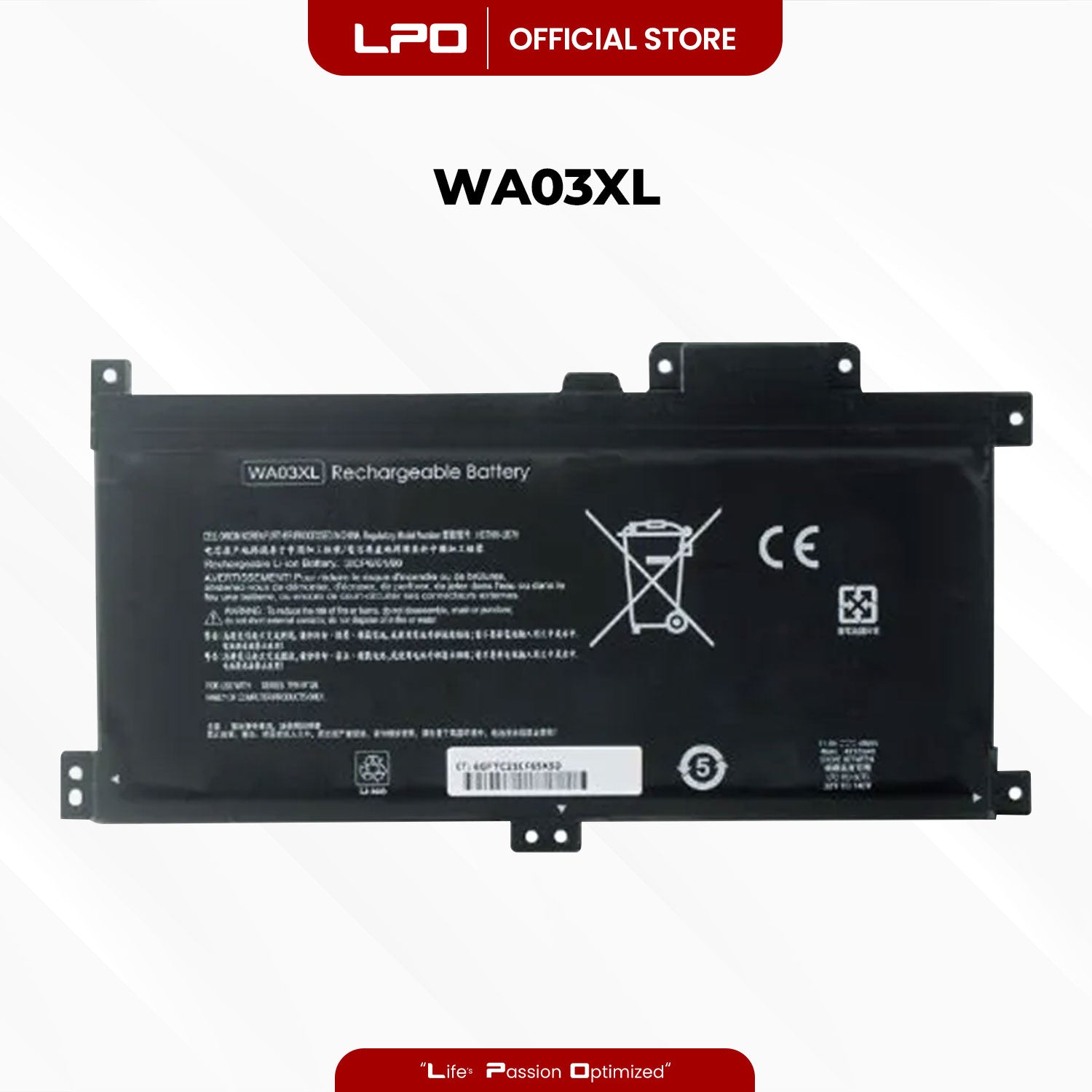 Laptop Battery WA03XL Compatible with HP Pavilion X360 15-BR101NE, X360 15-BR005NH, BR013NG