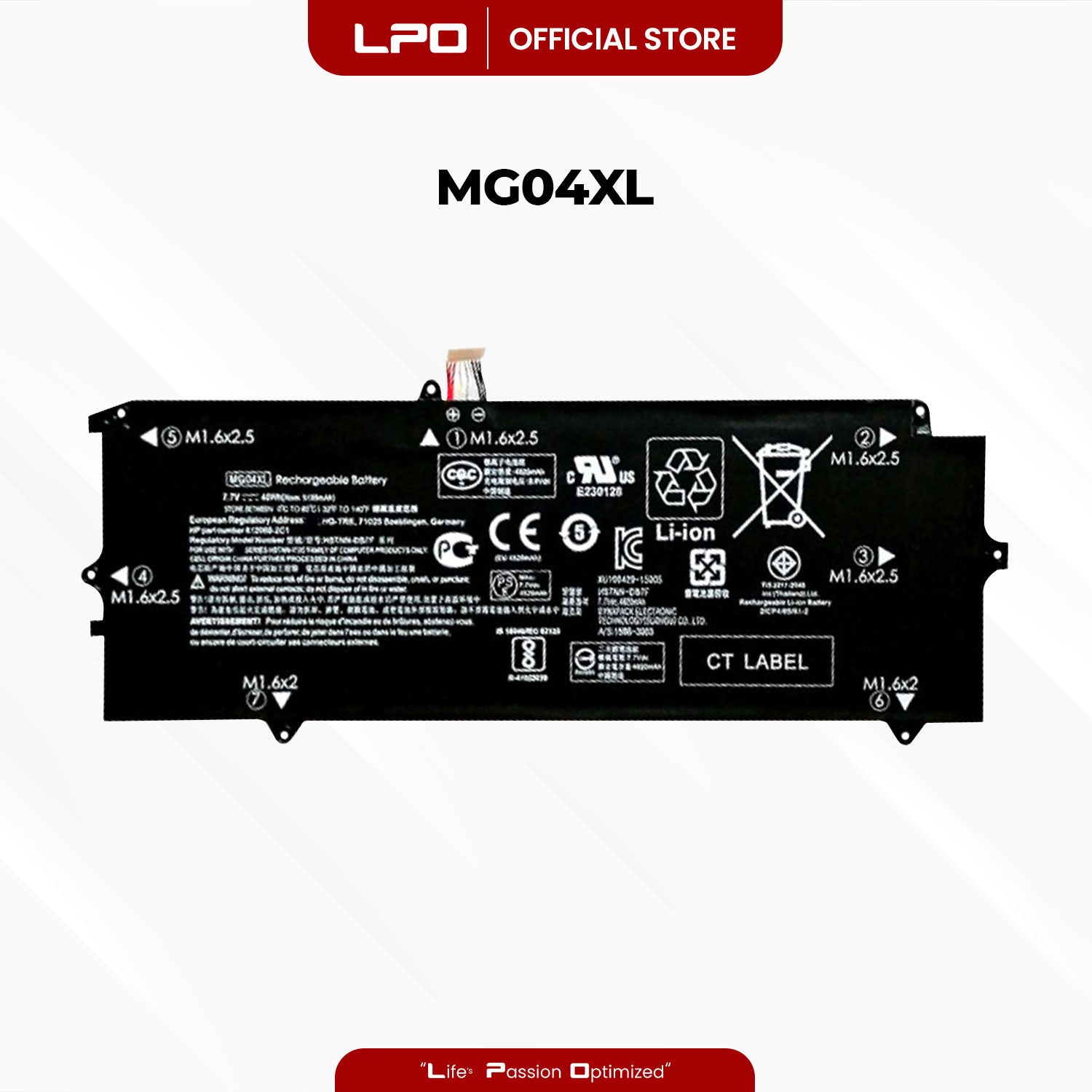 Laptop Battery MG04XL Compatible with HP Elite x2 1012 G1 L5H00EA, L5H04EA, L5H19EA, W0S22UT, G1-1BJ18US