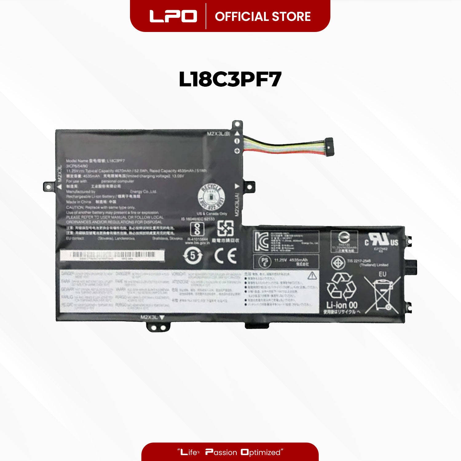 Laptop Battery L18C3PF7 Compatible with Lenovo Ideapad S340-14IML/14API/14IIL Series
