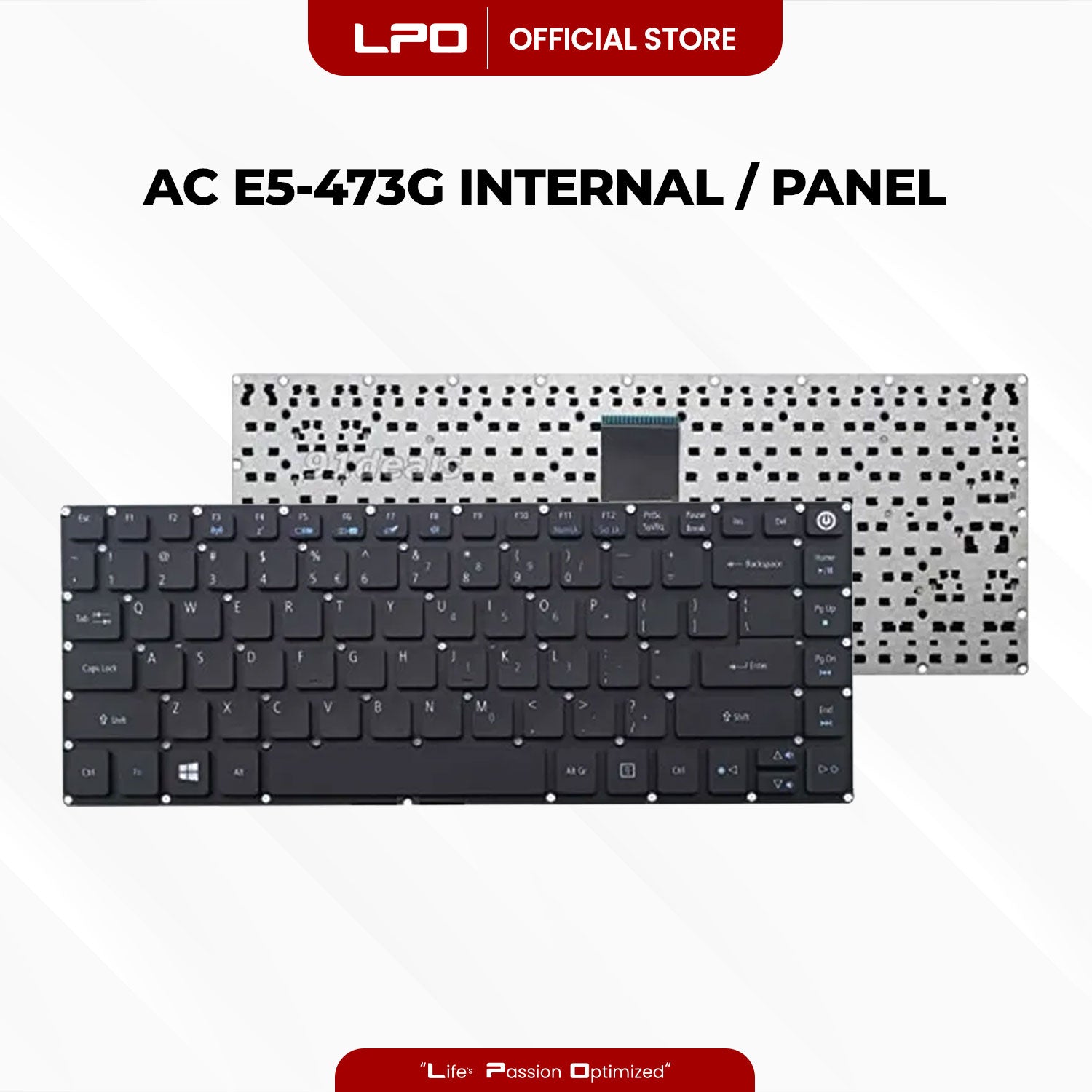 Laptop Keyboard ACER E5-473 Internal Type / Panel Black US Compatible with Acer E5-473 E5-473G