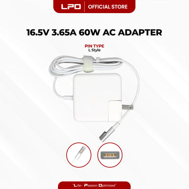 Laptop Charger MacBook 16.5V 3.65A 60W L Style Compatible with 13-inch MacBook Pro A1184 A1330 A1344 A1435