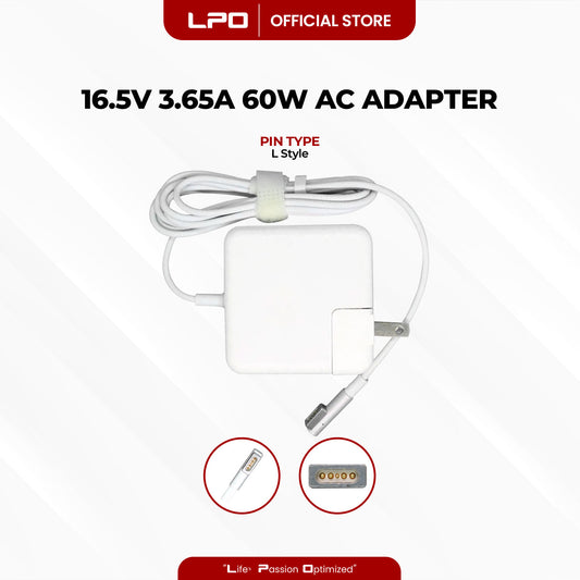 Laptop Charger MacBook 16.5V 3.65A 60W L Style Compatible with 13-inch MacBook Pro A1184 A1330 A1344 A1435