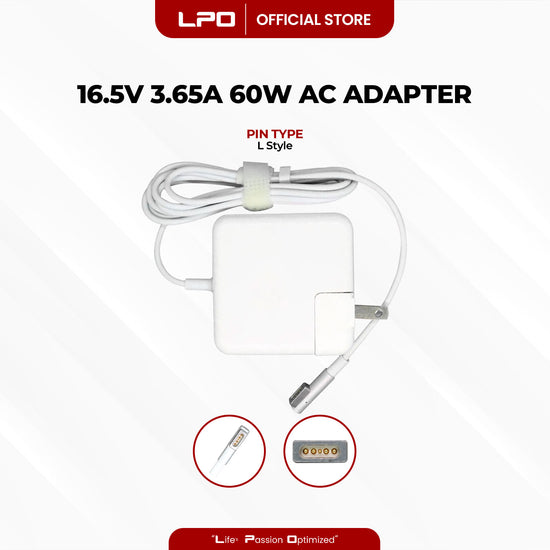 Laptop Charger MacBook 16.5V 3.65A 60W L Style Compatible with 13-inch MacBook Pro A1184 A1330 A1344 A1435