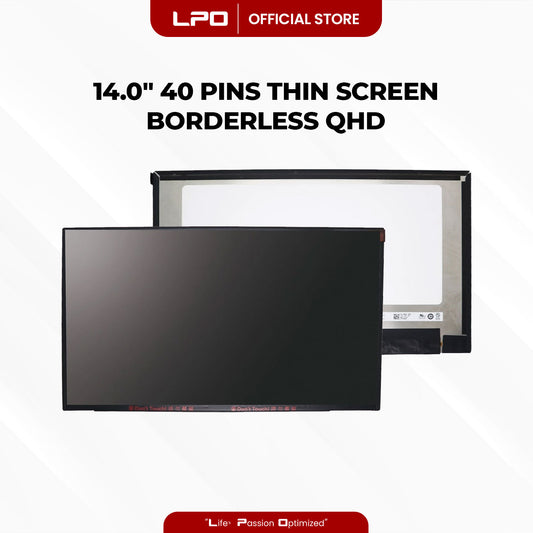 Laptop LCD Screen 14.0" 40 Pins Thin Screen Fold Borderless QHD 2560 x 1440 60Hz Compatible with B140QAN01.2