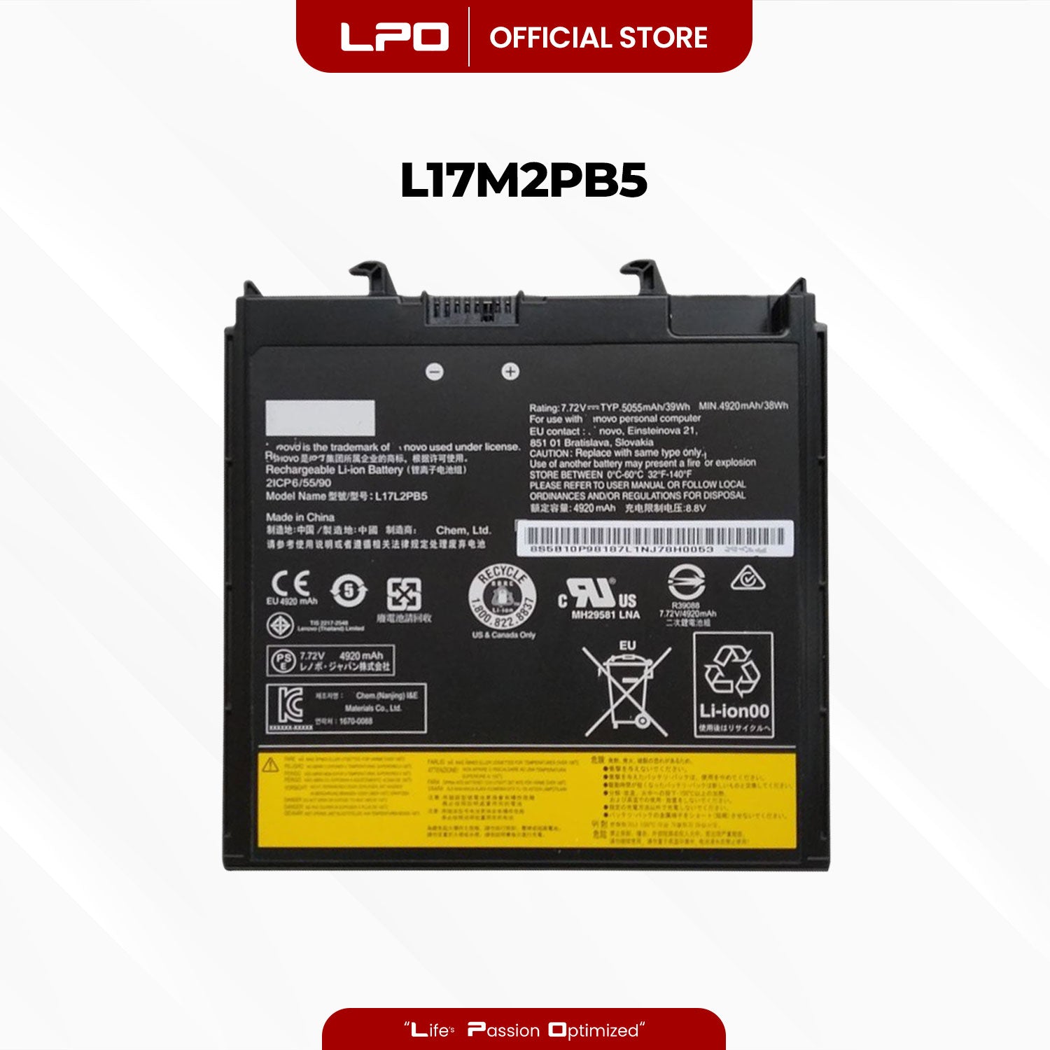 Laptop Battery L17M2PB5 Compatible with Lenovo V330-14ARR V330-14IKB V330-14ISK V330-15IKB - LPO Laptop PC-Outlet