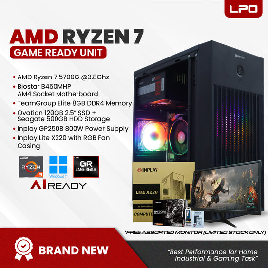 Brand New AMD Ryzen 7 Game Ready Unit Inplay X220 Lite