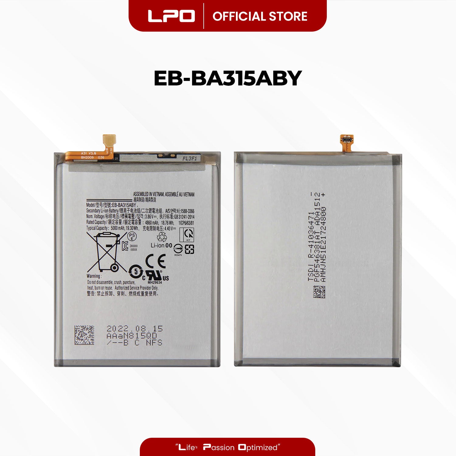 Cellphone Battery Samsung Galaxy A32 2021 EB-BA315ABY Compatible with SM-A325F, SM-A325F/DS
