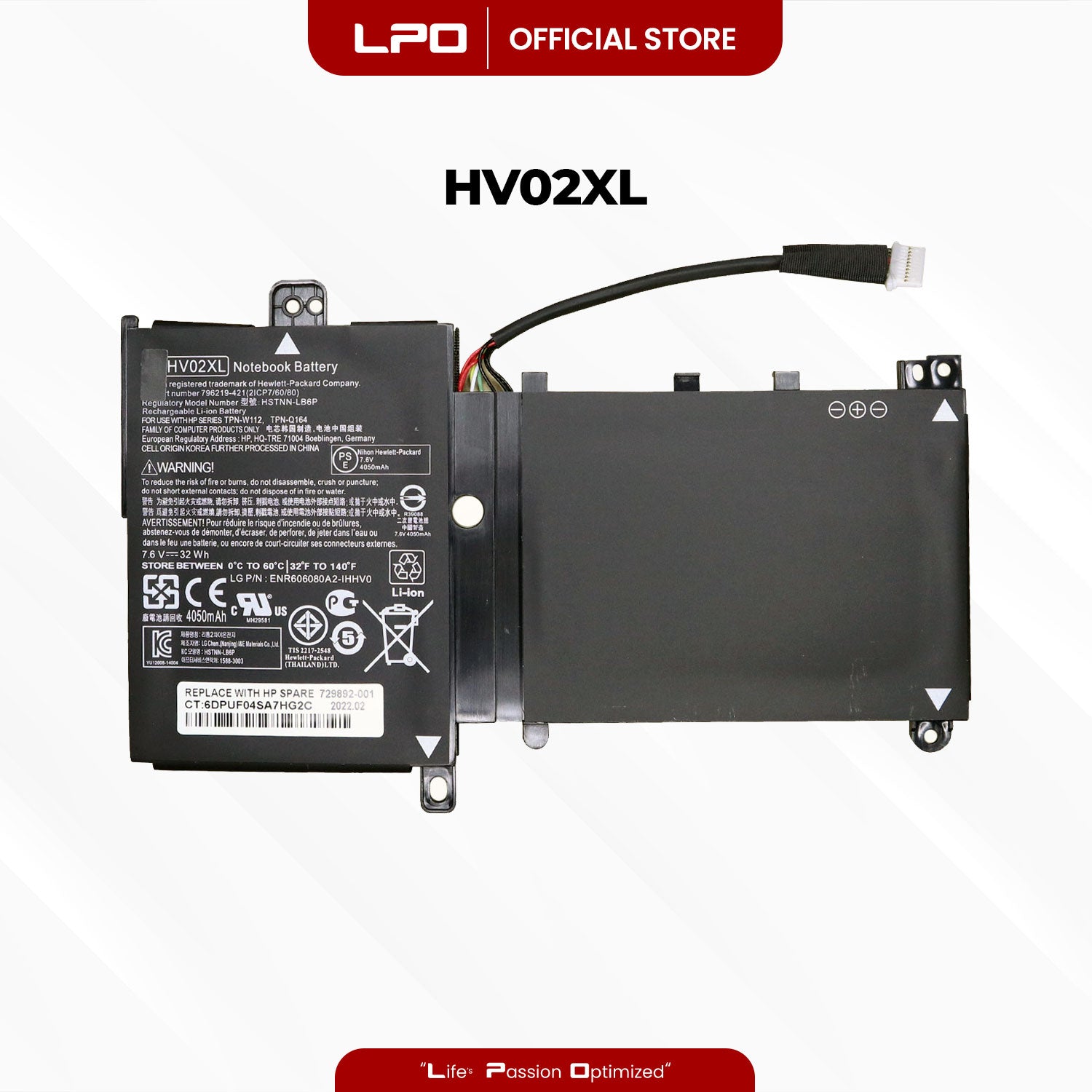 Laptop Battery HV02XL Compatible with HP Pavilion X360 11-K Series 11-K013CL 11-K048TU 11-K052TU