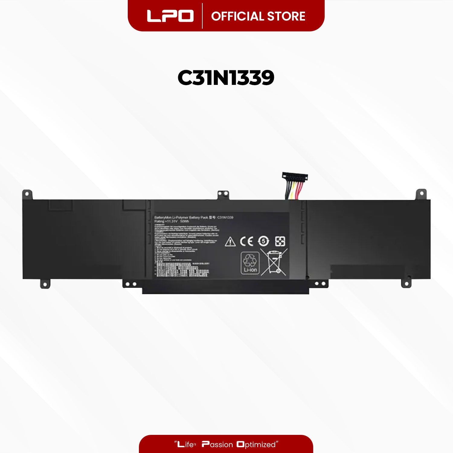 Laptop Battery C31N1339 Compatible with Asus ZenBook UX303 TP300L Q302L UX303L UX303LA