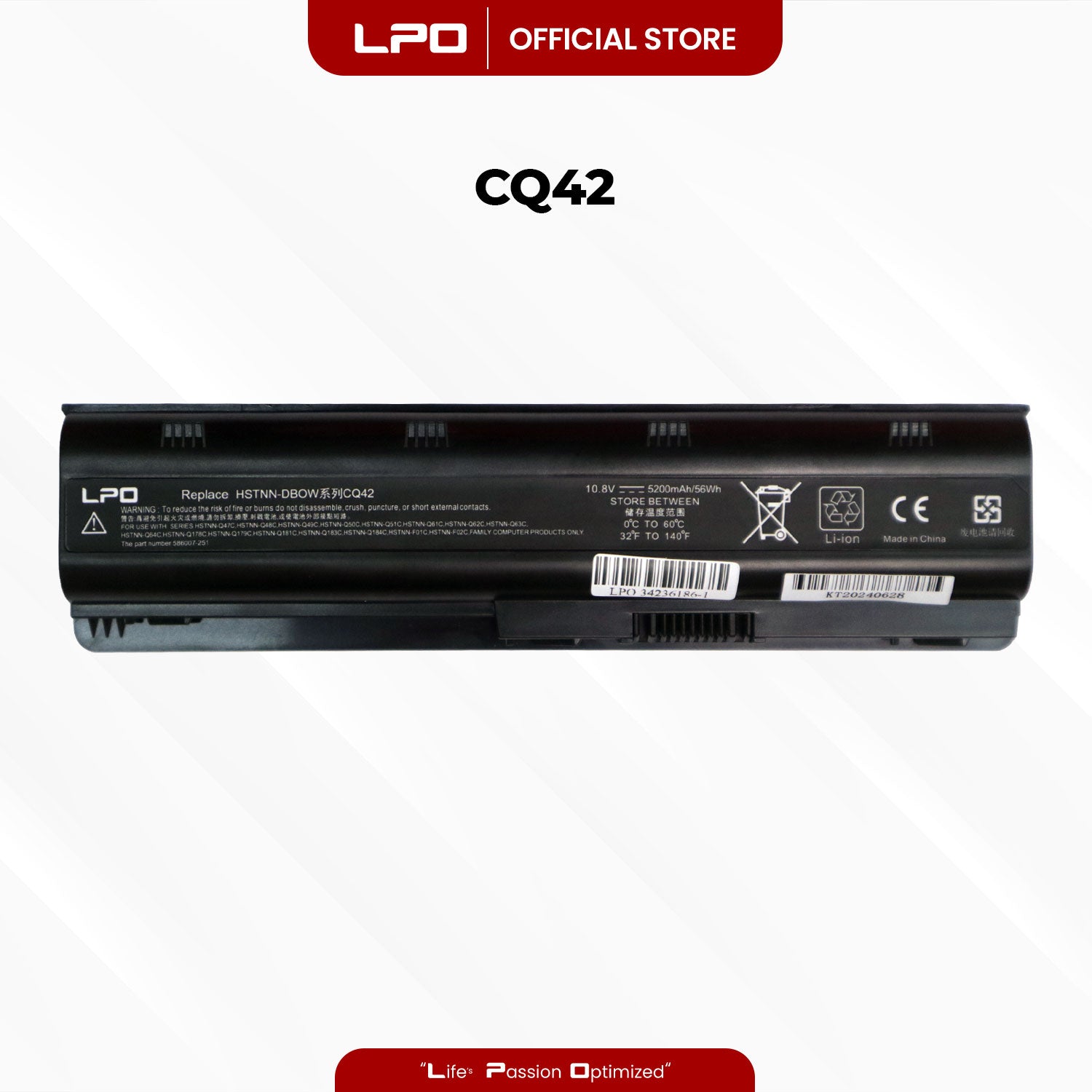 Laptop Battery CQ42 HP Pavilion DM4 DV6 DV7 DV3-4000 DV5-2000 DV6-3000 Series - LPO Laptop PC-Outlet