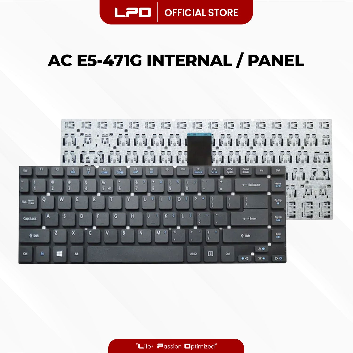 Laptop Keyboard ACER ES1-431 Internal Type / Panel Black US Compatible with Acer Aspire E5-411
