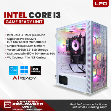 Pre owned Intel Core i3 Game Ready Unit WJ Coolman TRIO 4DF