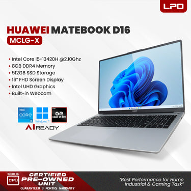 Pre owned Huawei MateBook D16 MCLG-X