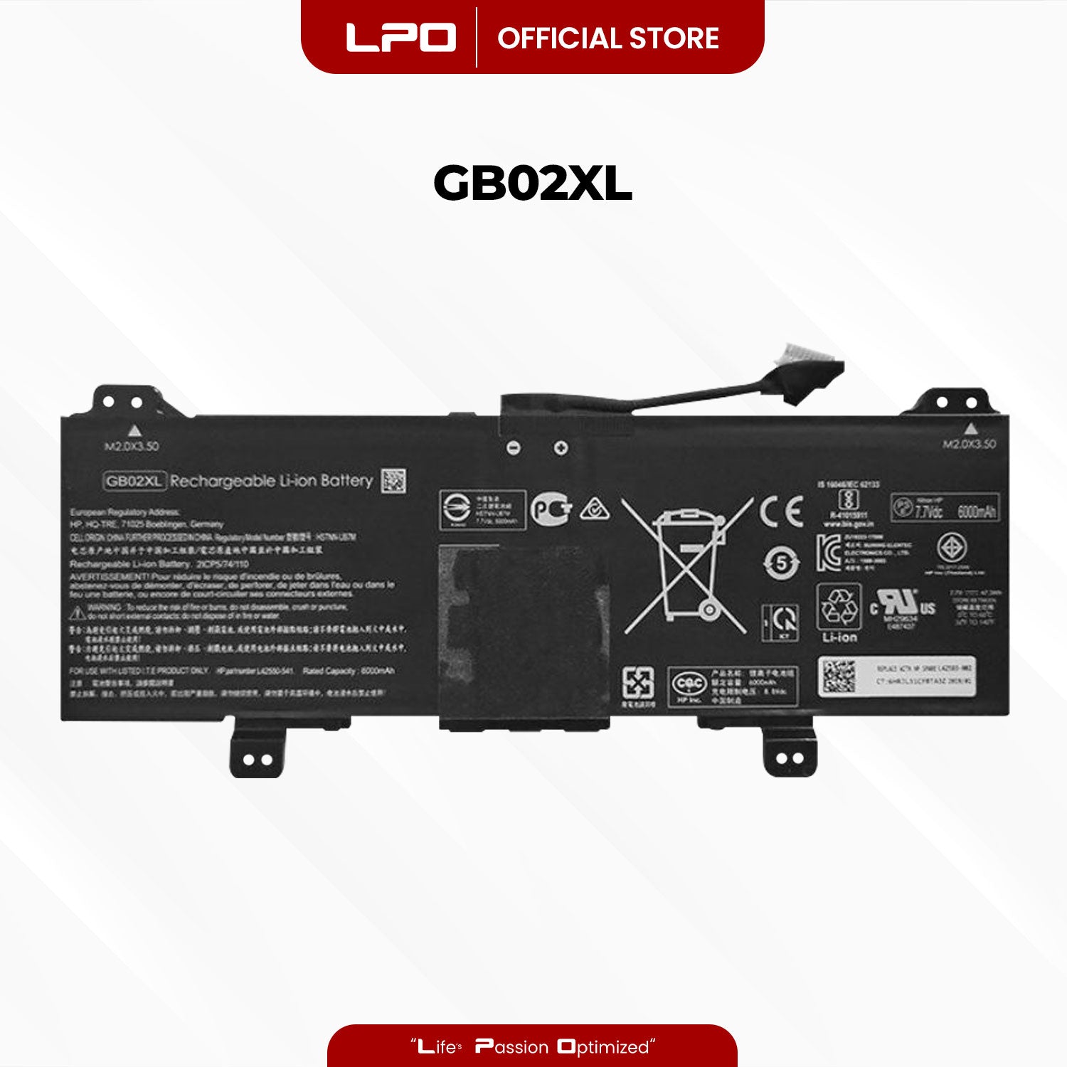 Laptop Battery GB02XL Compatible with HP Chromebook x360 11 G2 EE Series - LPO Laptop PC-Outlet