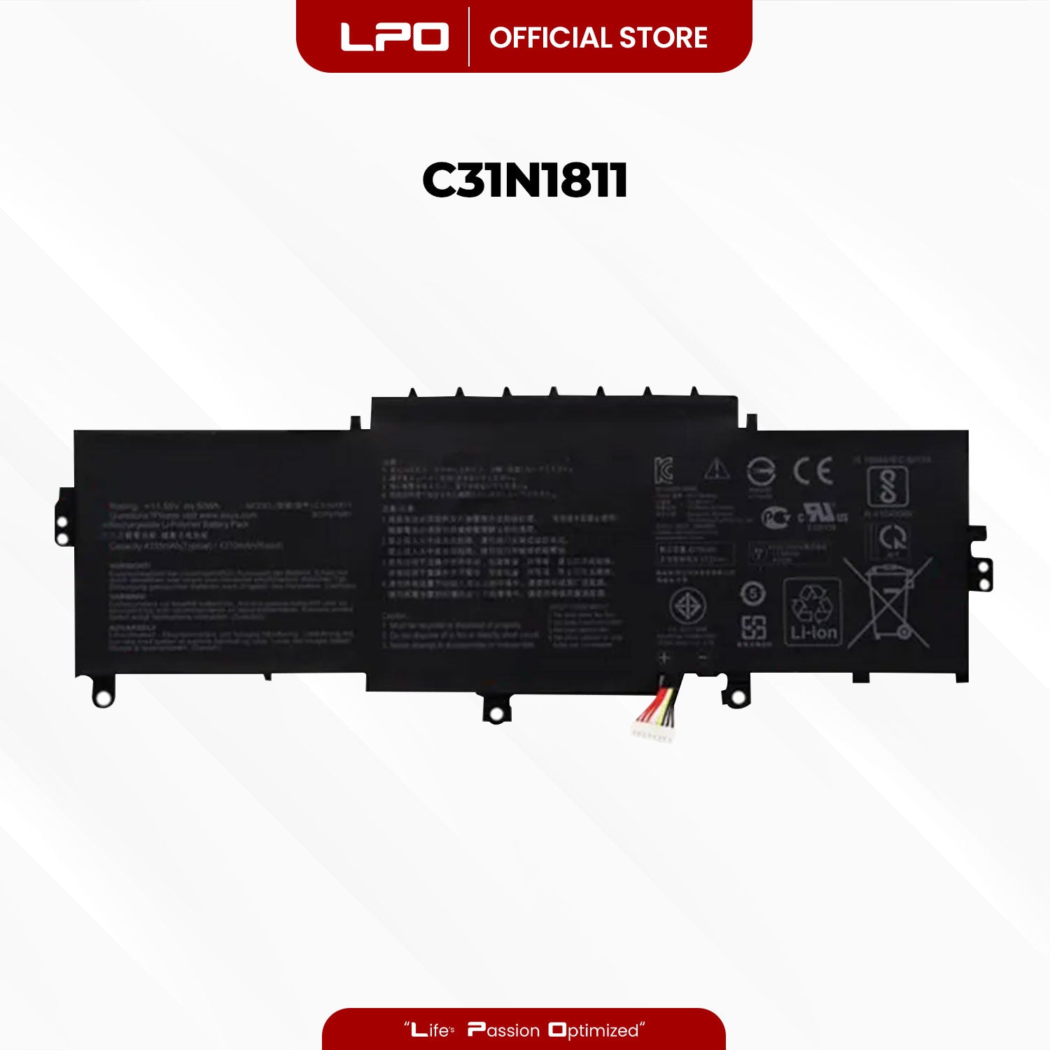 Laptop Battery C31N1811 Compatible with ASUS ZenBook 14 UX433FA UX433FN U4300FN