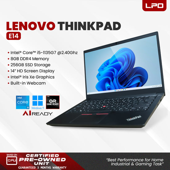 Pre-owned Lenovo Thinkpad E14 i5 11th Gen