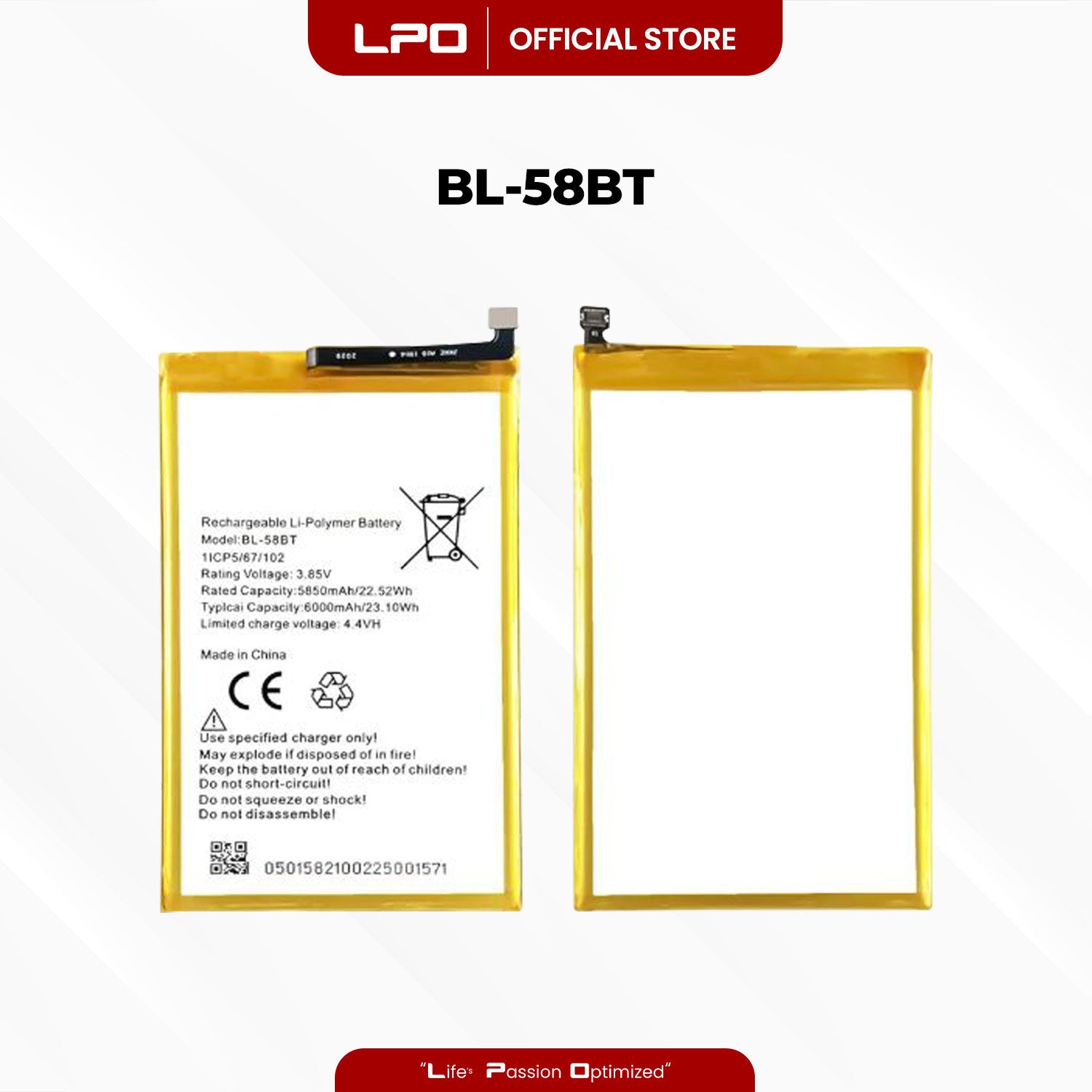 Cellphone Battery Tecno Pova 4 2022 BL-58BT Compatible with Tecno Pova, Pouvoir 4 Pro - LPO Laptop PC-Outlet