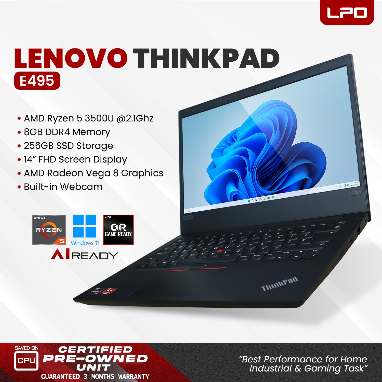 Pre-owned Lenovo ThinkPad E495