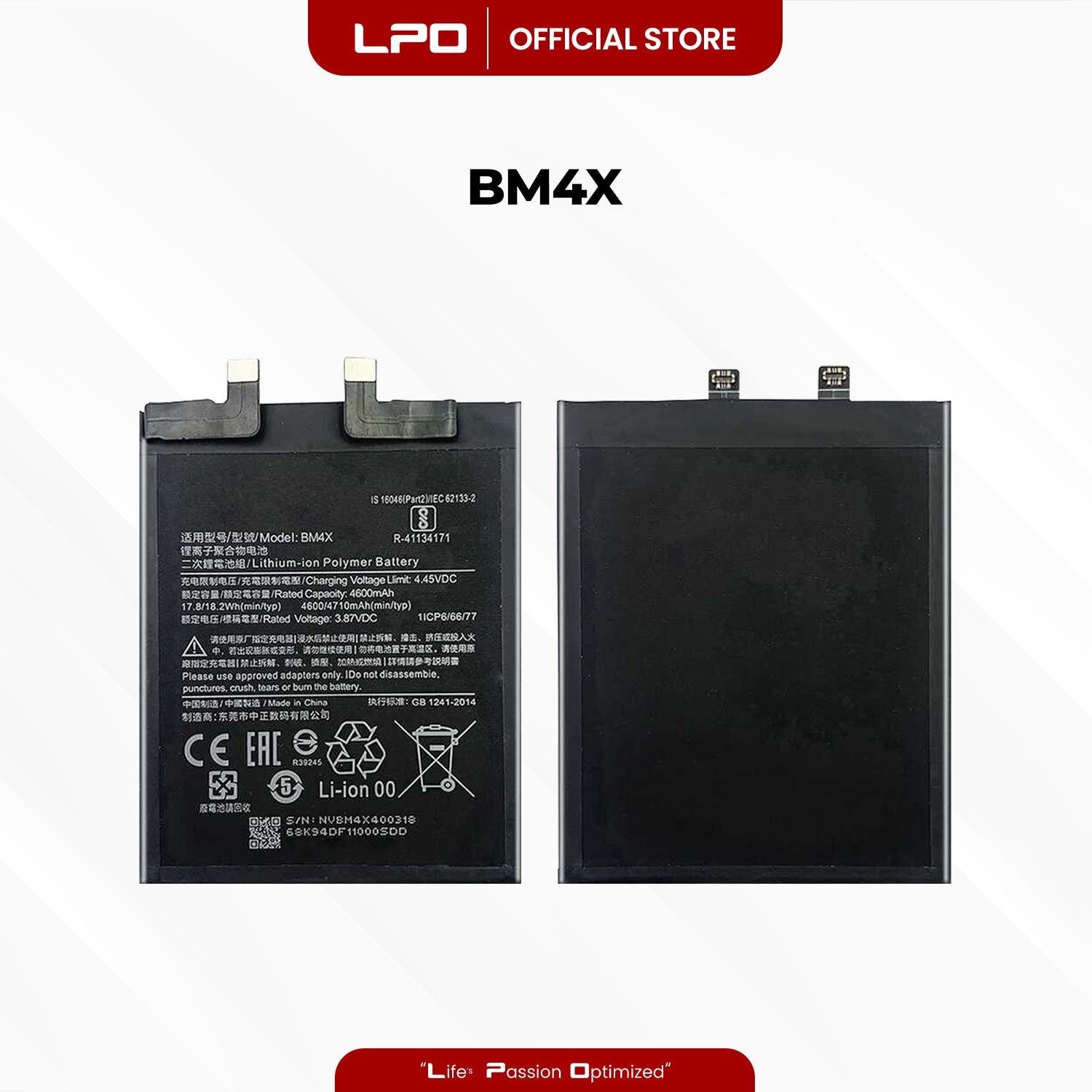 Cellphone Battery Xiaomi Mi 11 2021 BM4X Compatible with M2011K2C, M2011K2G - LPO Laptop PC-Outlet