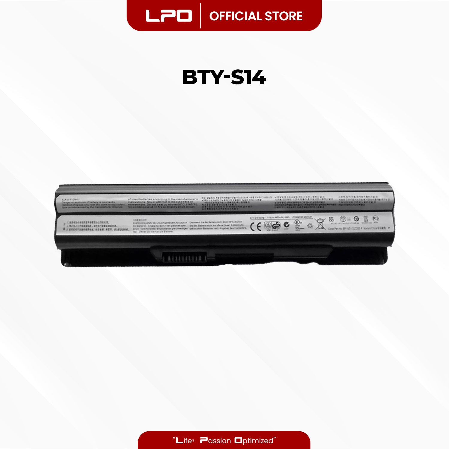 Laptop Battery BTY-S14 Compatible with MSI CR650, MSI CX650, MSI FR400, MSI FR600, MSI FR610