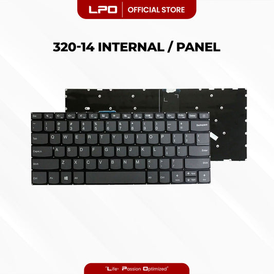 Laptop Keyboard LENOVO 320-14 Internal / Panel Gray US Compatible with Lenovo IdeaPad 320-14