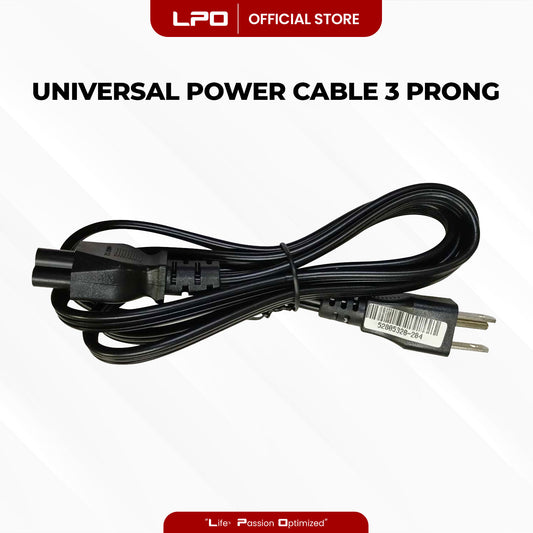 Power Cord	3 Prongs Compatible with Laptop Charger AC Adapter 3 Prongs 3 Pins - LPO Laptop PC-Outlet