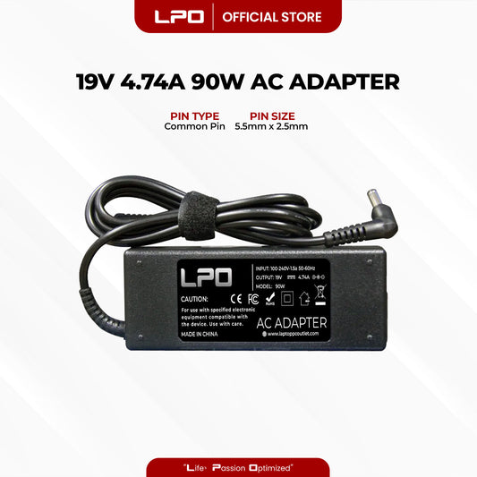 Laptop Charger HP 19V 4.74A 90W Common Pin 5.5mm x 2.5mm Compatible with HP Pavilion N3000 Series