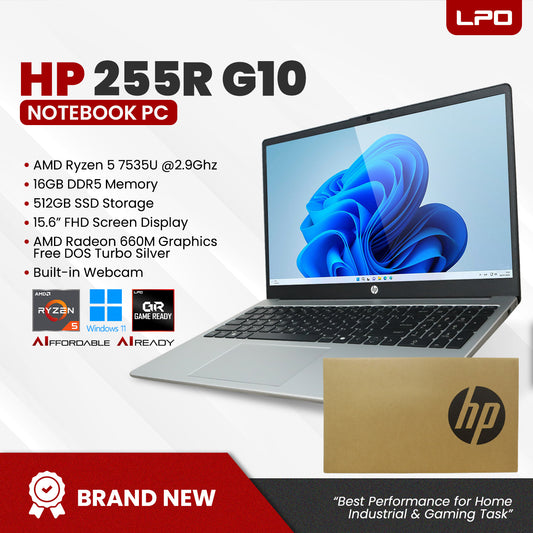 Brand New HP 255R G10 Notebook PC