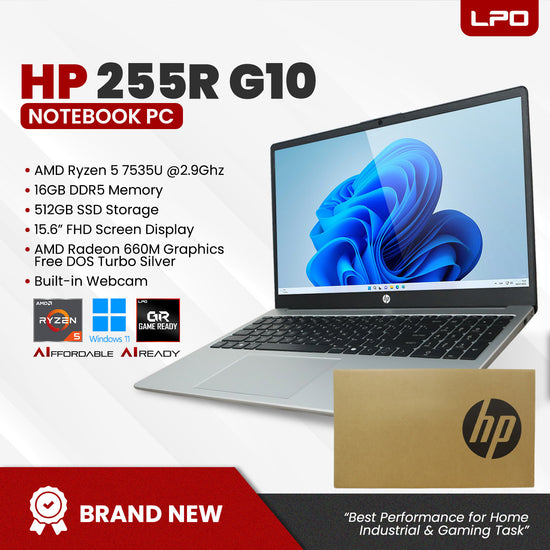 Brand New HP 255R G10 Notebook PC