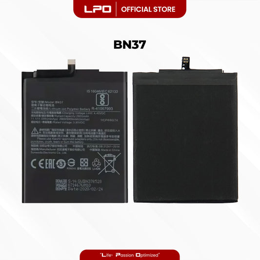 Cellphone Battery Xiaomi Redmi 6A 6 2018 BN37 Compatible with M1804C3CG, M1804C3CH, M1804C3CI - LPO Laptop PC-Outlet