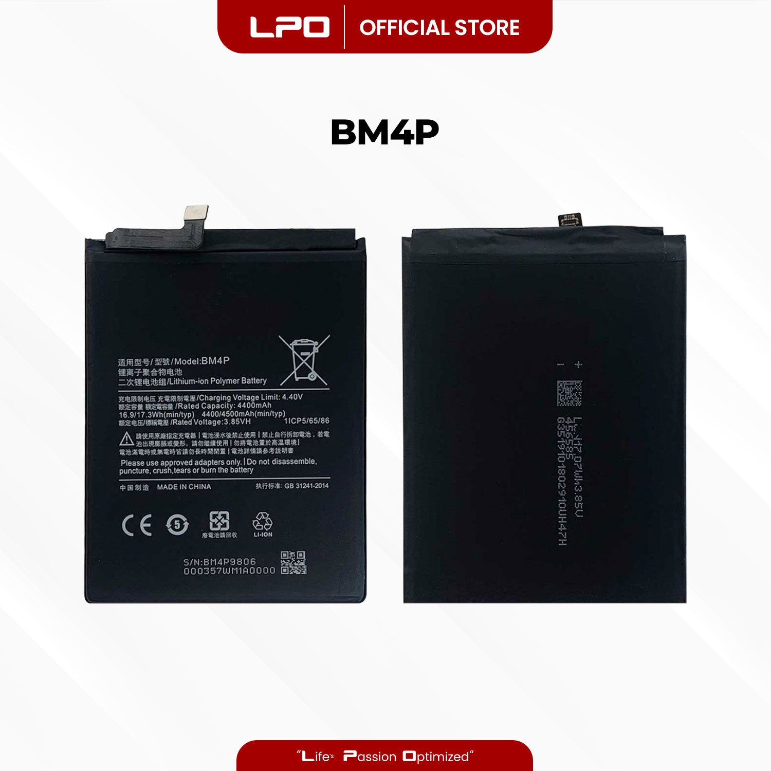 Cellphone Battery Xiaomi Redmi K30 2019 BM4P Compatible with Xiaomi Redmi K30 5G 2020, Redmi K30i 5G 2020, Poco X2 2020 - LPO Laptop PC-Outlet