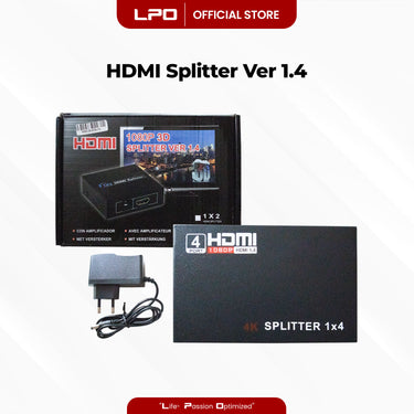 1 In 4 Out HDMI Splitter Box Hub Full 1080p HD 1X4 Port HDMI Splitter Amplifier Hdmi Splitter Hdmi Video Splitter for HDTV DVD PS3 Xbox