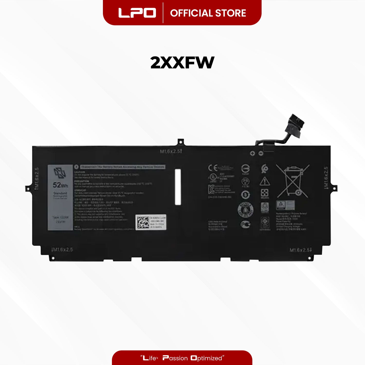 Laptop Battery 2XXFW Compatible with Dell XPS 13 9310 9300