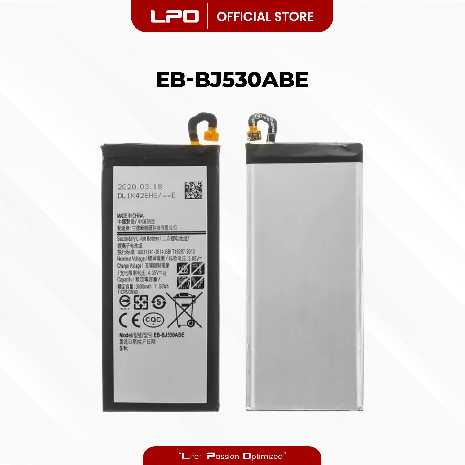 Cellphone Battery Samsung Galaxy J5 2017 EB-BJ530ABE Compatible with SM-J530F, SM-J530Y