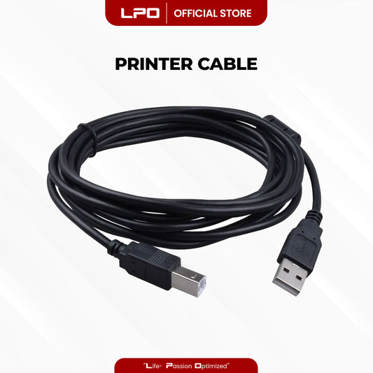 Printer Cable 1.5m, 3m USB A Male to USB B MALE Printer Wire Cable Cord