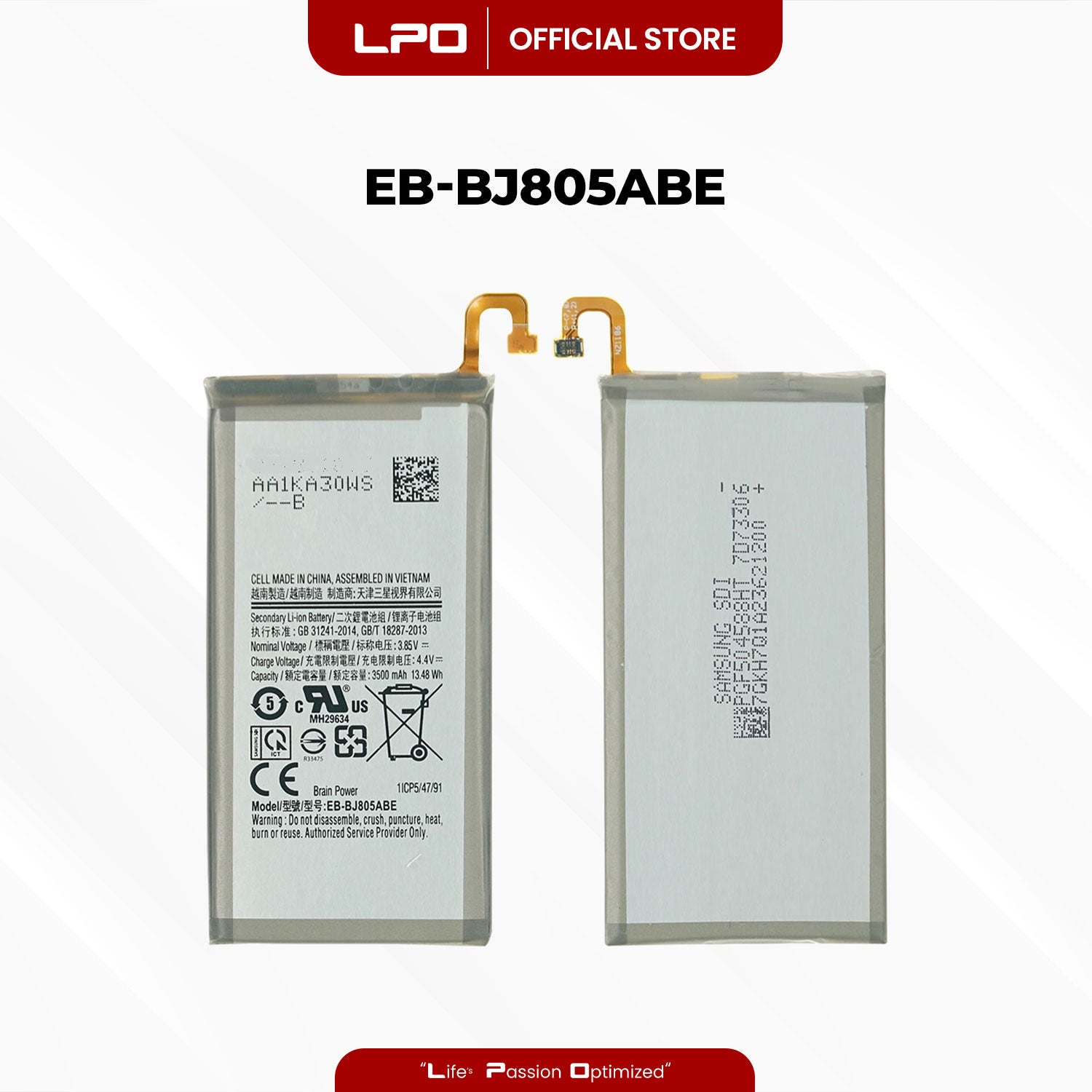 Cellphone Battery Samsung Galaxy A6+ J8+ EB-BJ805ABE Compatible with SM-A605FN, SM-A605G