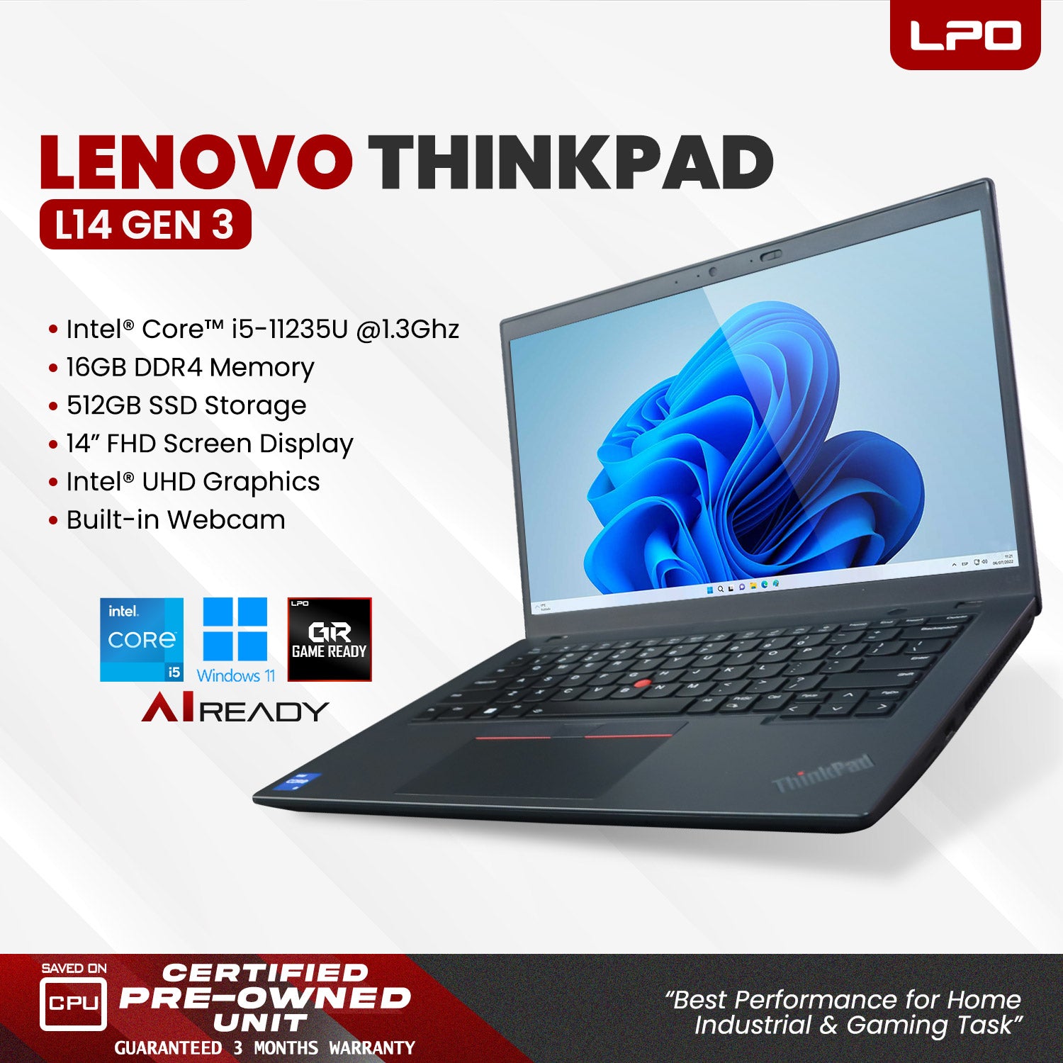 Pre-owned Lenovo ThinkPad L14 Gen 3