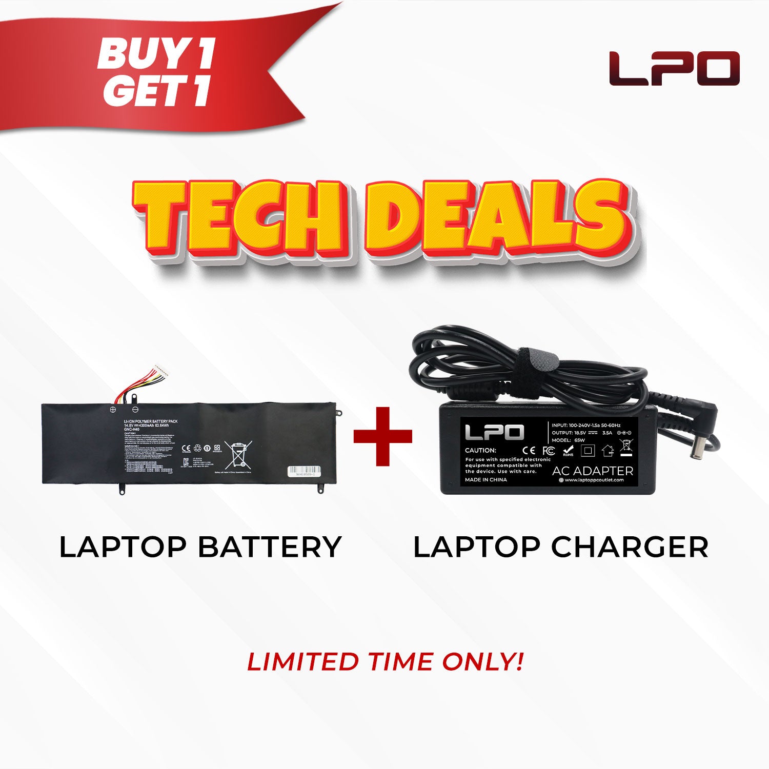 Exclusive Tech Deals Promo: Buy 1 Laptop Battery Get 1 Laptop Charger