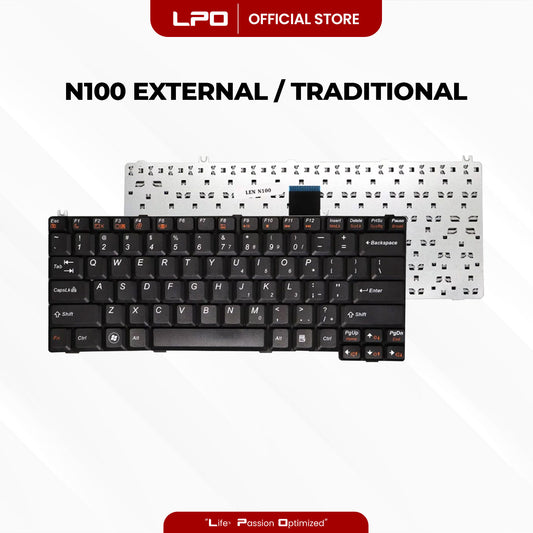 Laptop Keyboard LENOVO N100 External / Traditional Black US Compatible with Lenovo 300 N100
