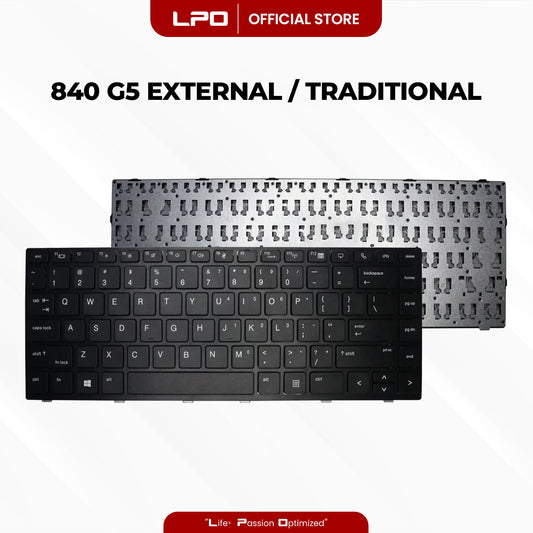 Laptop Keyboard HP 840 G5 External / Traditional Black US Compatible with HP Elitebook 745 G5 840 G5