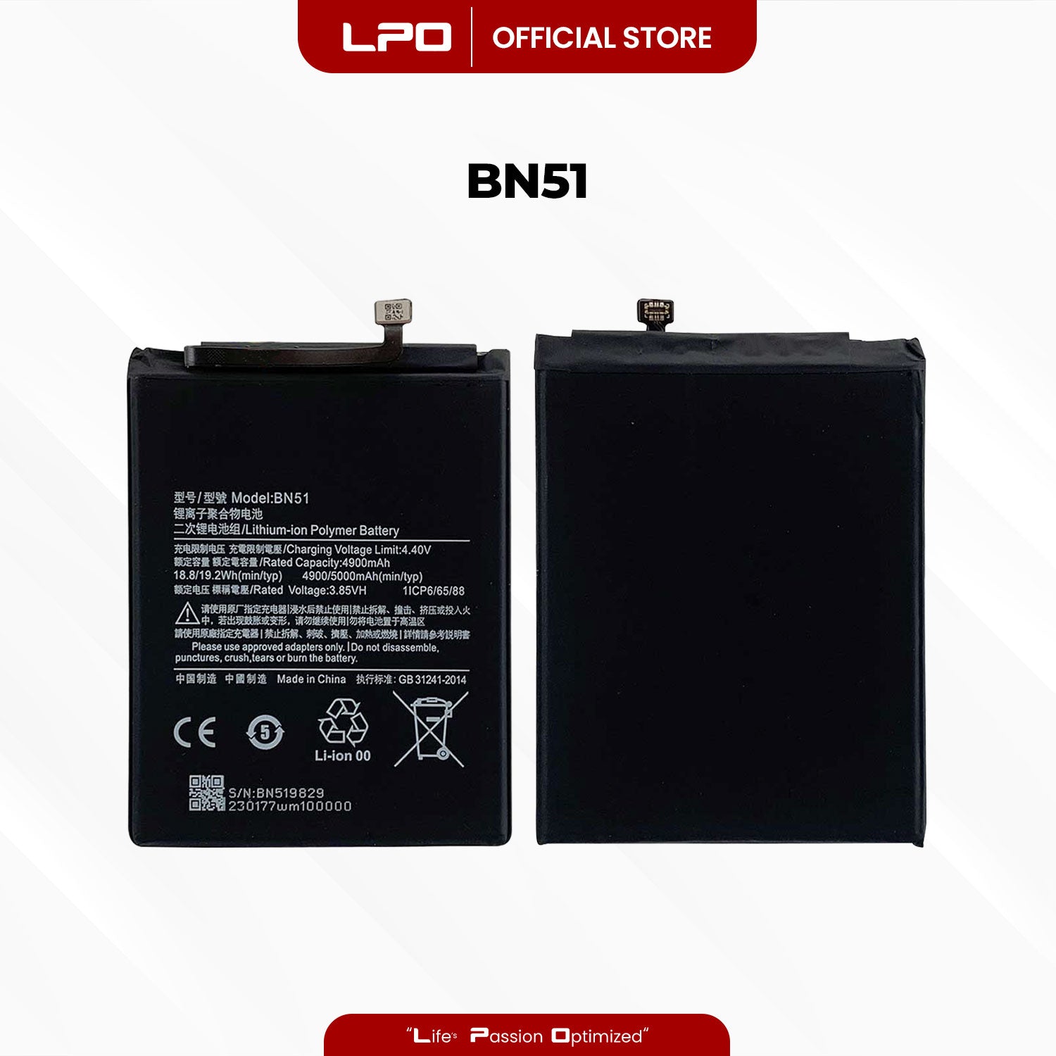 Cellphone Battery Xiaomi Redmi 8 2019 BN51 Compatible with Xiaomi Redmi 8A, Redmi 8A Dual, Redmi 8A Pro - LPO Laptop PC-Outlet