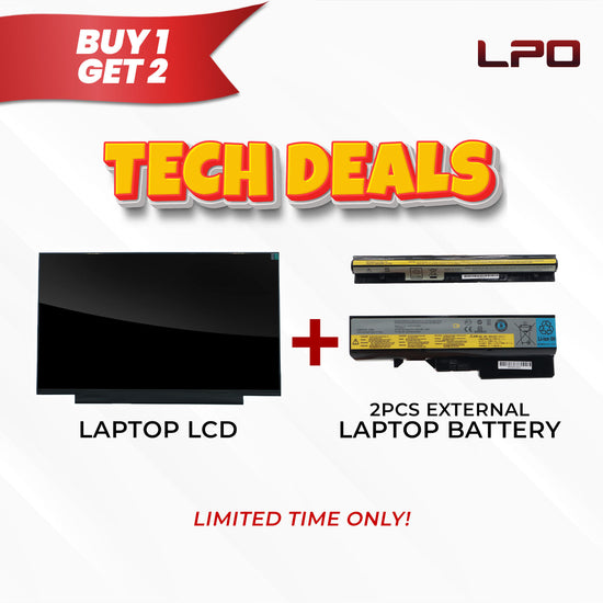 Exclusive Tech Deals Promo: Laptop LCD Purchase Comes with 2 Free Laptop Batteries