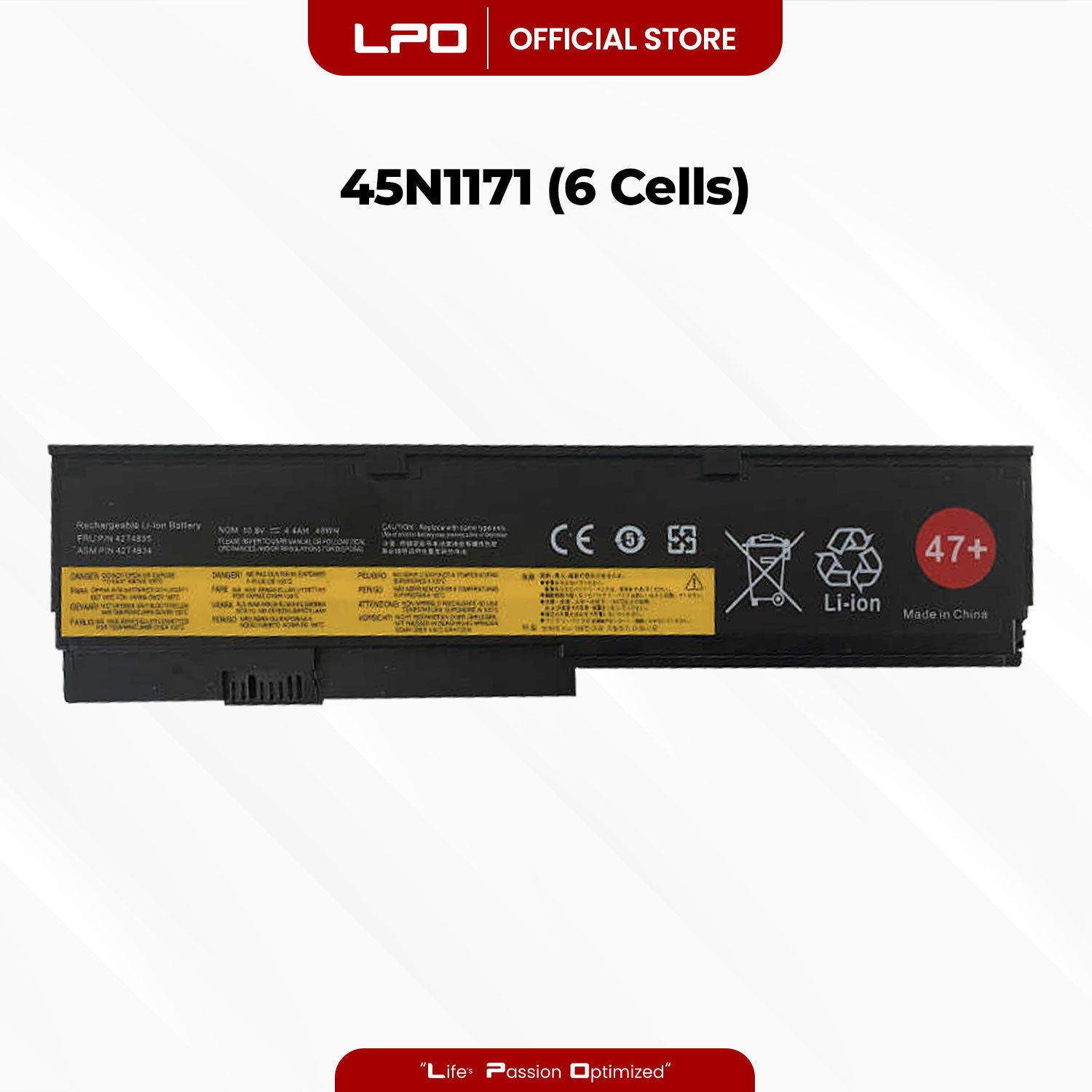 Laptop Battery 45N1171 (6 Cells) Compatible with Lenovo ThinkPad X200 X200s X201i X201s