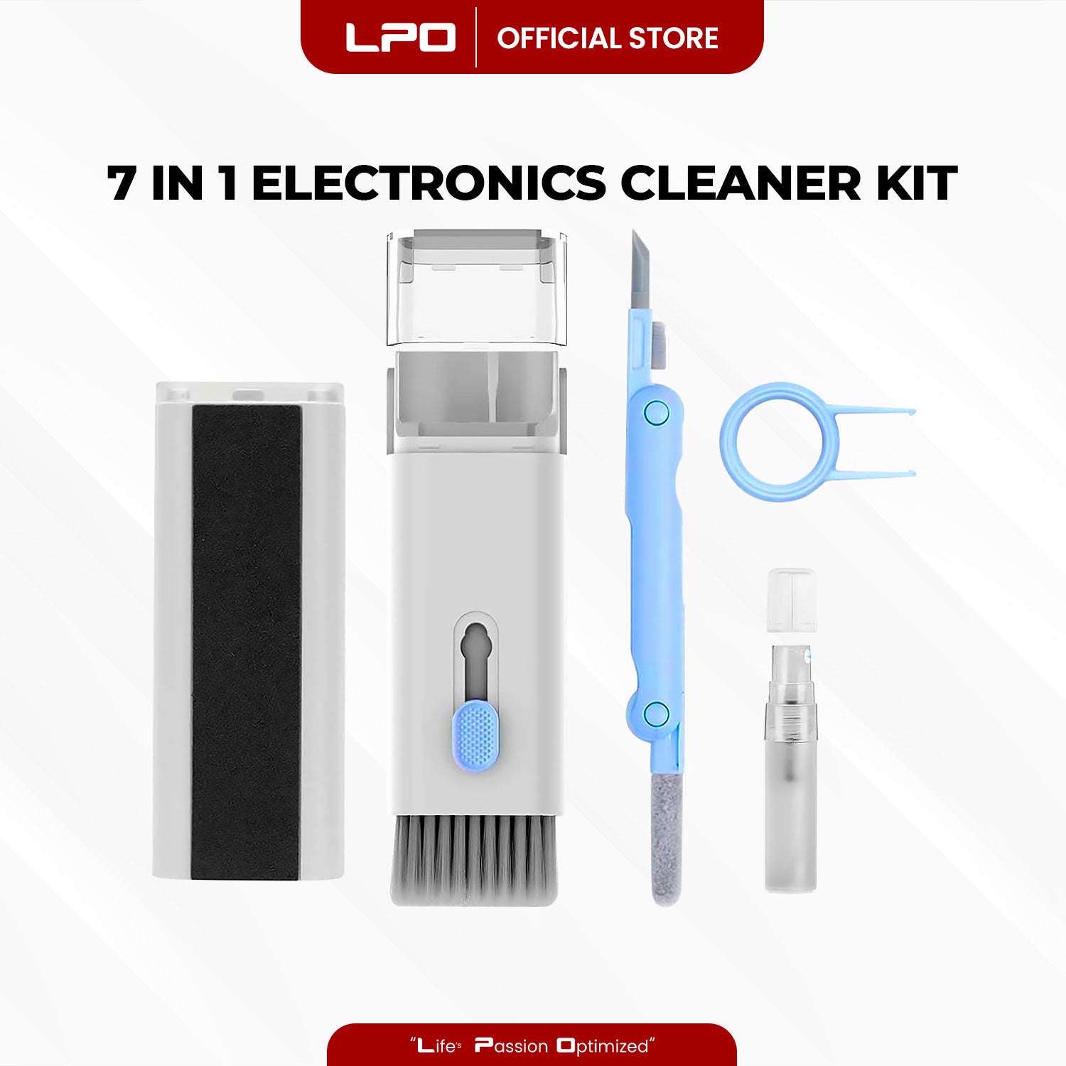 LPO 7 in 1 Electronics Cleaner Kit Computer Keyboard Clean Kit For Headset Screen Cleaning Equipment